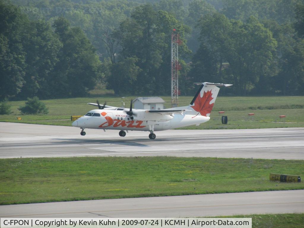C-FPON, 1989 De Havilland Canada DHC-8-102 Dash 8 C/N 171, Arriving from Toronto