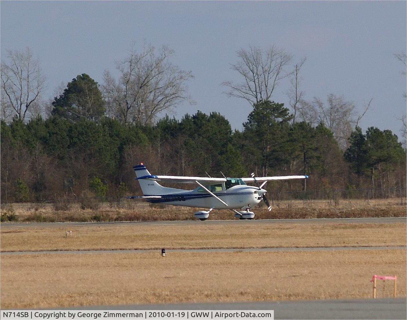 N714SB, 1973 Cessna 182P Skylane C/N 18261869, Landing rollout