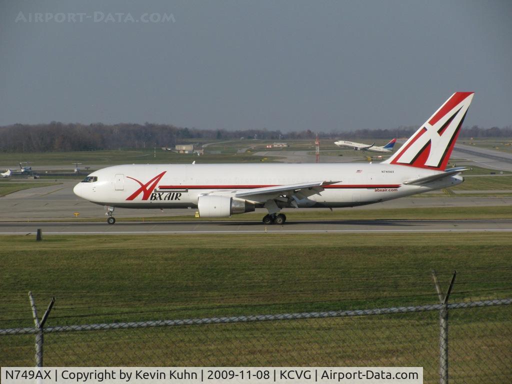 N749AX, 1984 Boeing 767-232(BDSF) C/N 22226, DAL B738 lifting off 10R in the background