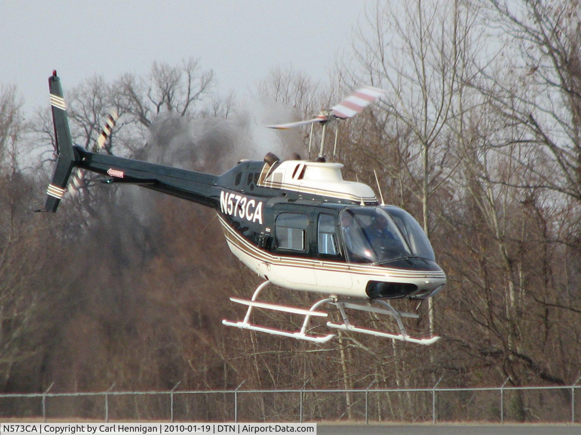 N573CA, 1975 Bell 206B JetRanger C/N 1785, runway 14
