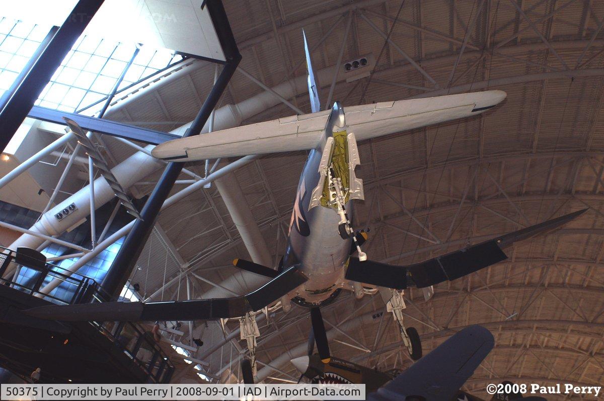 50375, Vought F4U-1D Corsair C/N 5622, Corsair hung up near the walkway