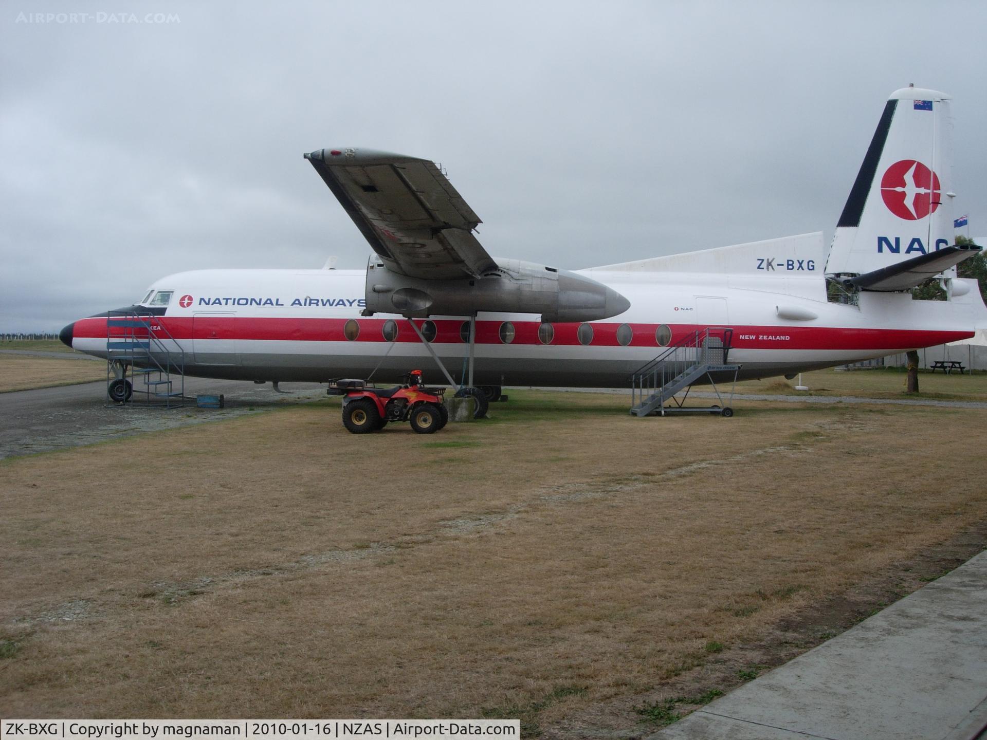 ZK-BXG, 1961 Fokker F.27-100 Friendship C/N 10189, Fokker F27 - outside museum