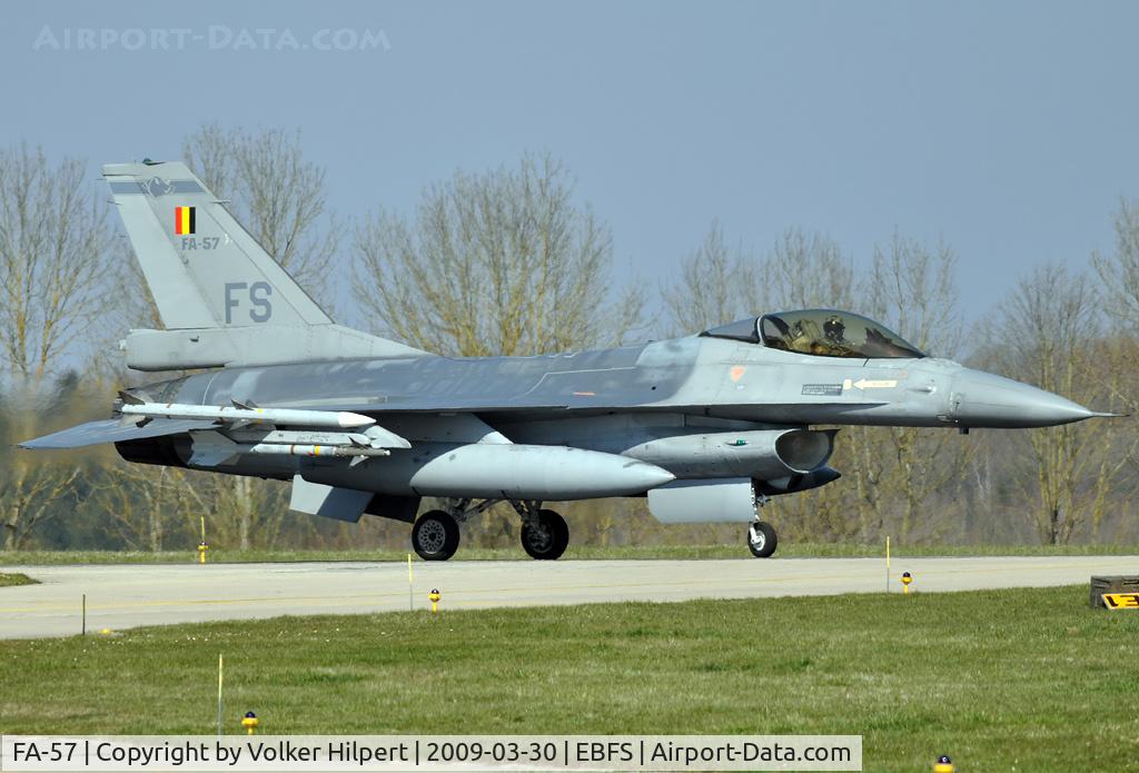 FA-57, 1980 SABCA F-16AM Fighting Falcon C/N 6H-57, F-16 at Florennes TLP 03-09