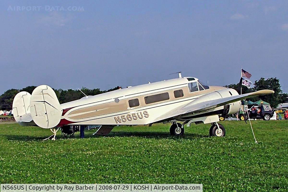 N565US, 1959 Beech G18S C/N BA-469, Seen at Oshkosh 2008.