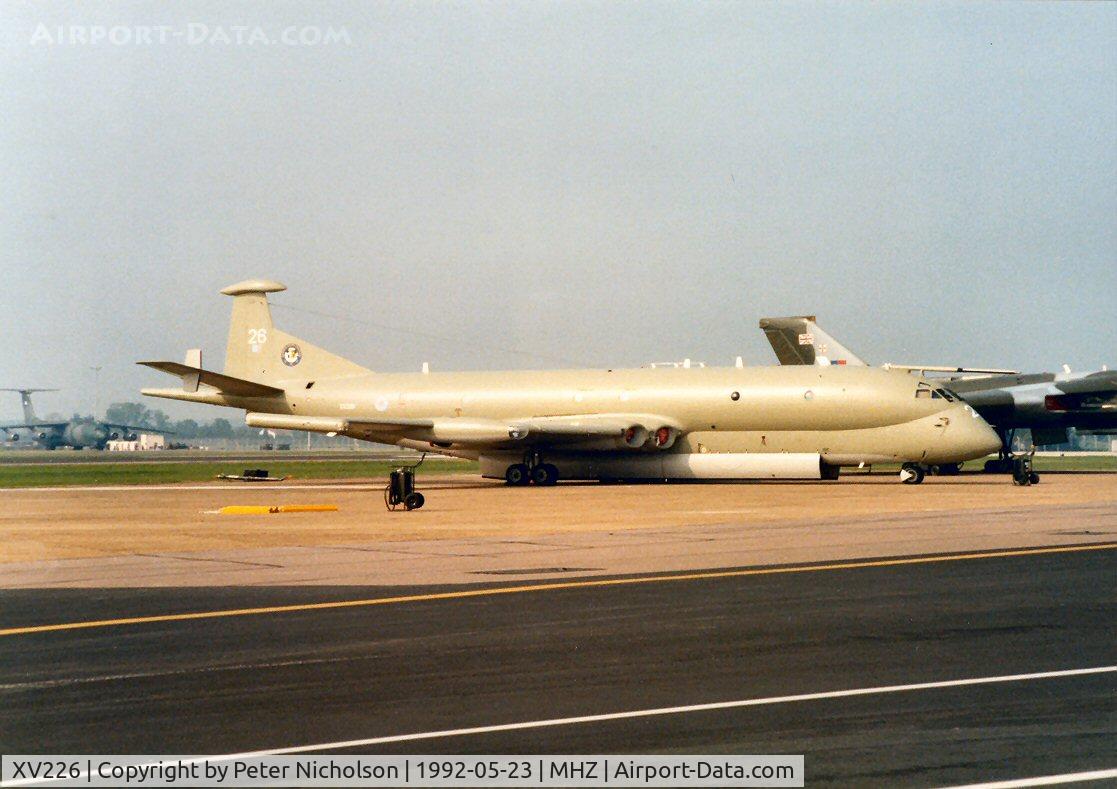 XV226, 1968 Hawker Siddeley Nimrod MR.2 C/N 8001, Nimrod MR.2 of 42 Squadron on the flight-line at the 1992 Mildenhall Air Fete.