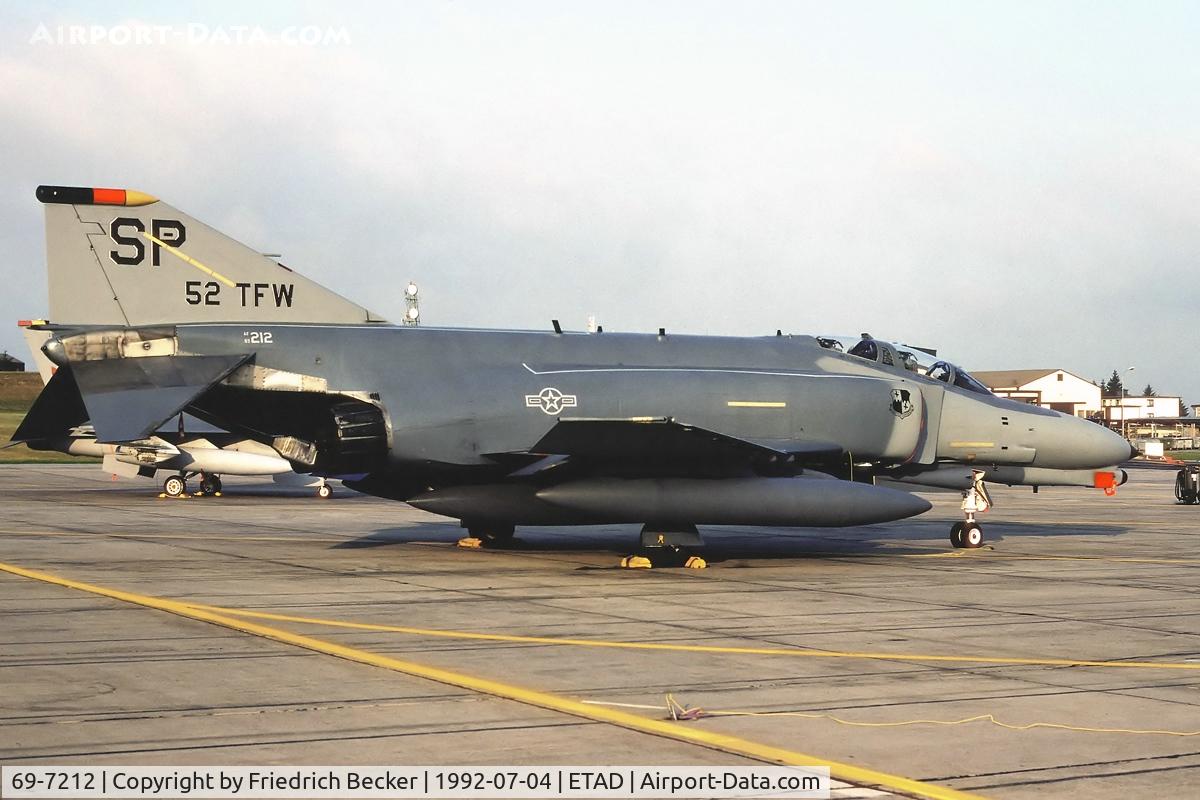 69-7212, 1969 McDonnell Douglas F-4G Phantom II C/N 3869, Commanders Bird of the 52nd TFW at Spangdahlem AB