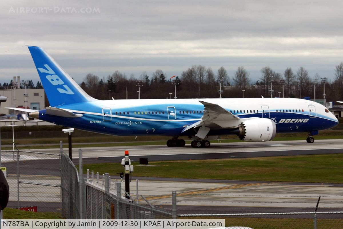 N787BA, 2009 Boeing 787-8 Dreamliner C/N 40690, Departing for a short flight to BFI.