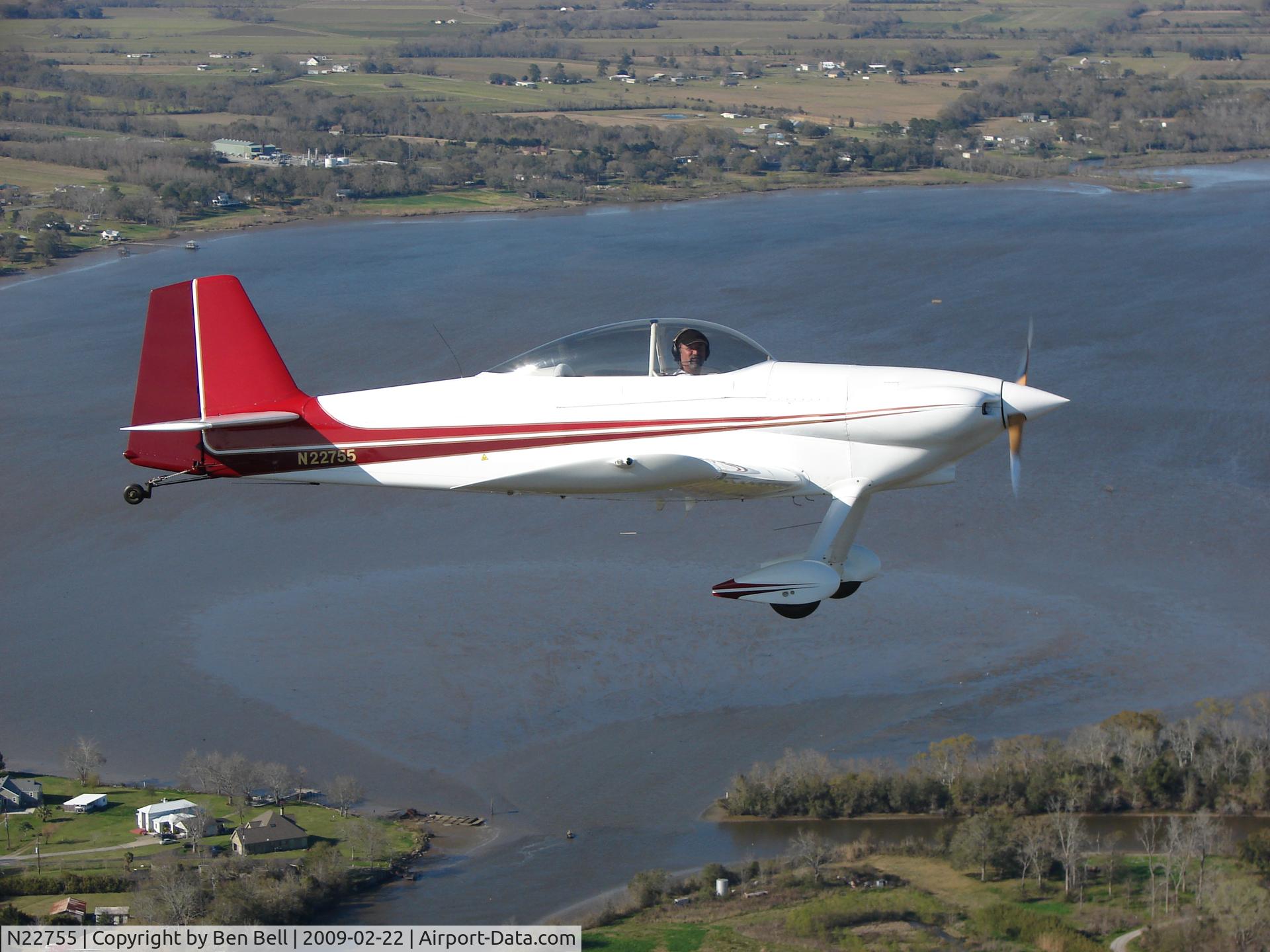 N22755, 1990 Vans RV-4 C/N 1111, South Louisiana Lake Peigneur