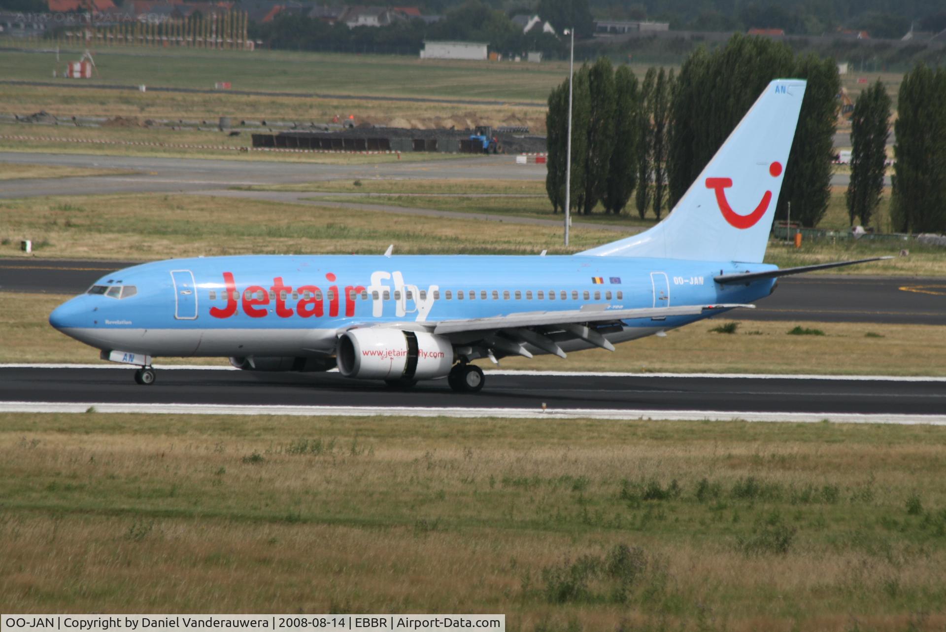 OO-JAN, 1999 Boeing 737-76N C/N 28609, Arrival of flight JAF4158 on RWY 25L