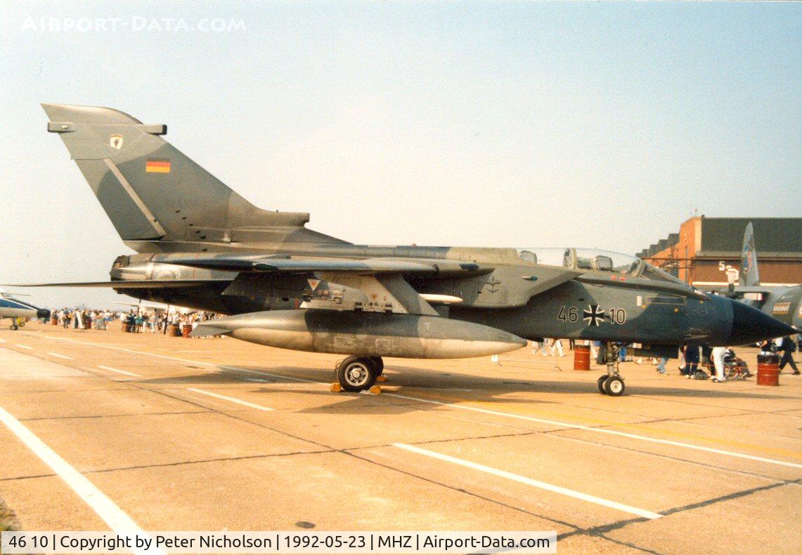 46 10, Panavia Tornado IDS C/N 767/GS243/4310, Tornado IDS of MFG-1 on display at the 1992 Mildenhall Air Fete.