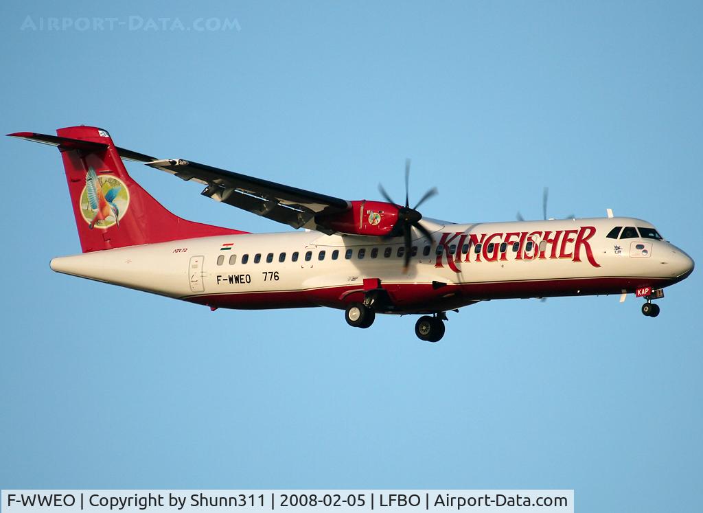 F-WWEO, 2008 ATR 72-212A C/N 776, C/n 0776 - To be VT-KAP