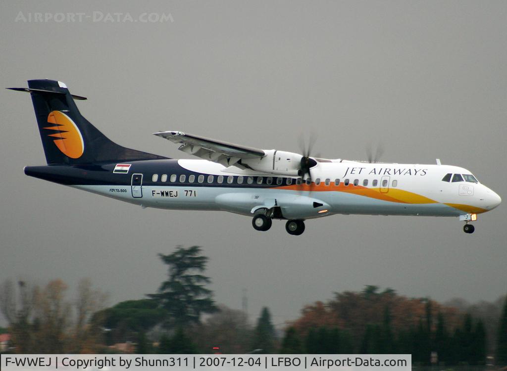 F-WWEJ, 2007 ATR 72-212A C/N 771, C/n 771 - To be VT-JCJ