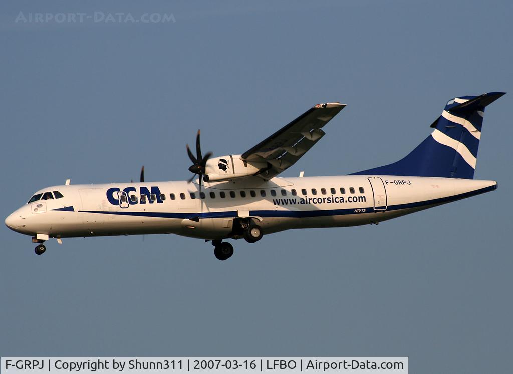 F-GRPJ, 2005 ATR 72-212A C/N 724, Landing rwy 32L