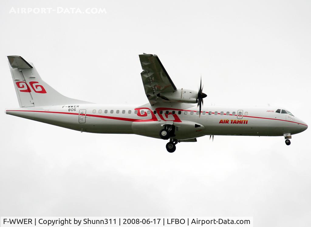 F-WWER, 2008 ATR 72-212A C/N 806, C/n 806 - To be F-OIQV