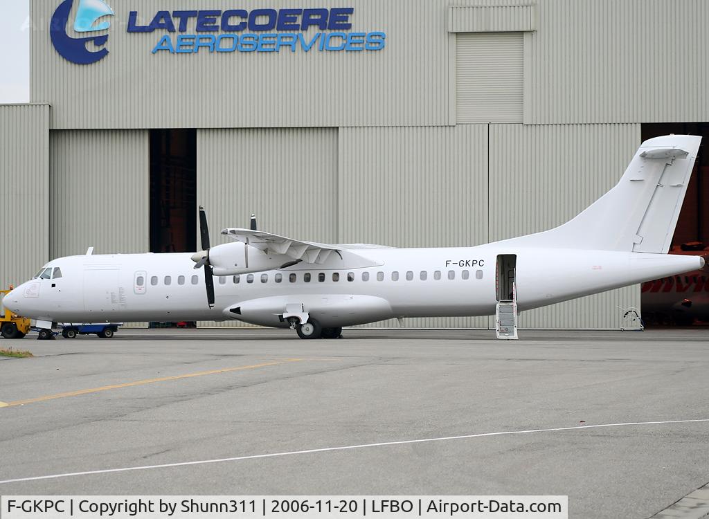 F-GKPC, 1990 ATR 72-102 C/N 171, Parked at Latecoere Aeroservices in all white on return to lessor...
