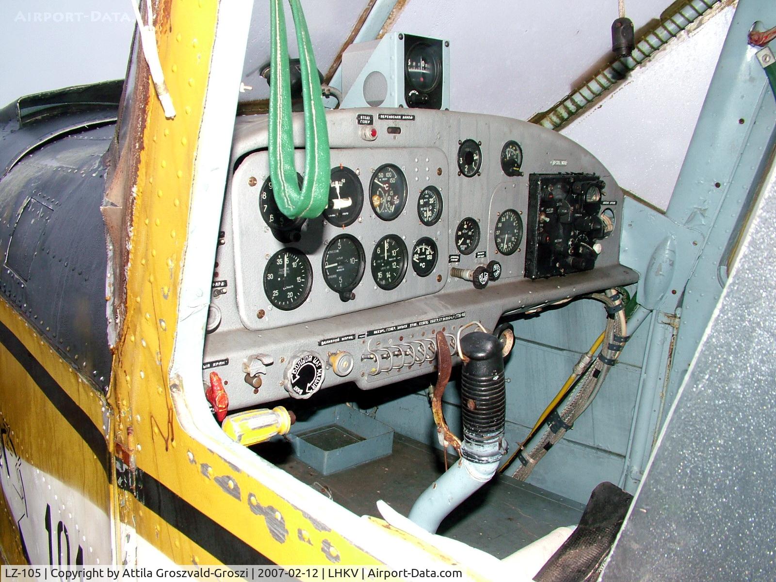 LZ-105, 1964 PZL-Okecie PZL-101A Gawron C/N 74125, Hungary-Kaposújlak airport. Ex Bulgarian airplane, stored for a component.