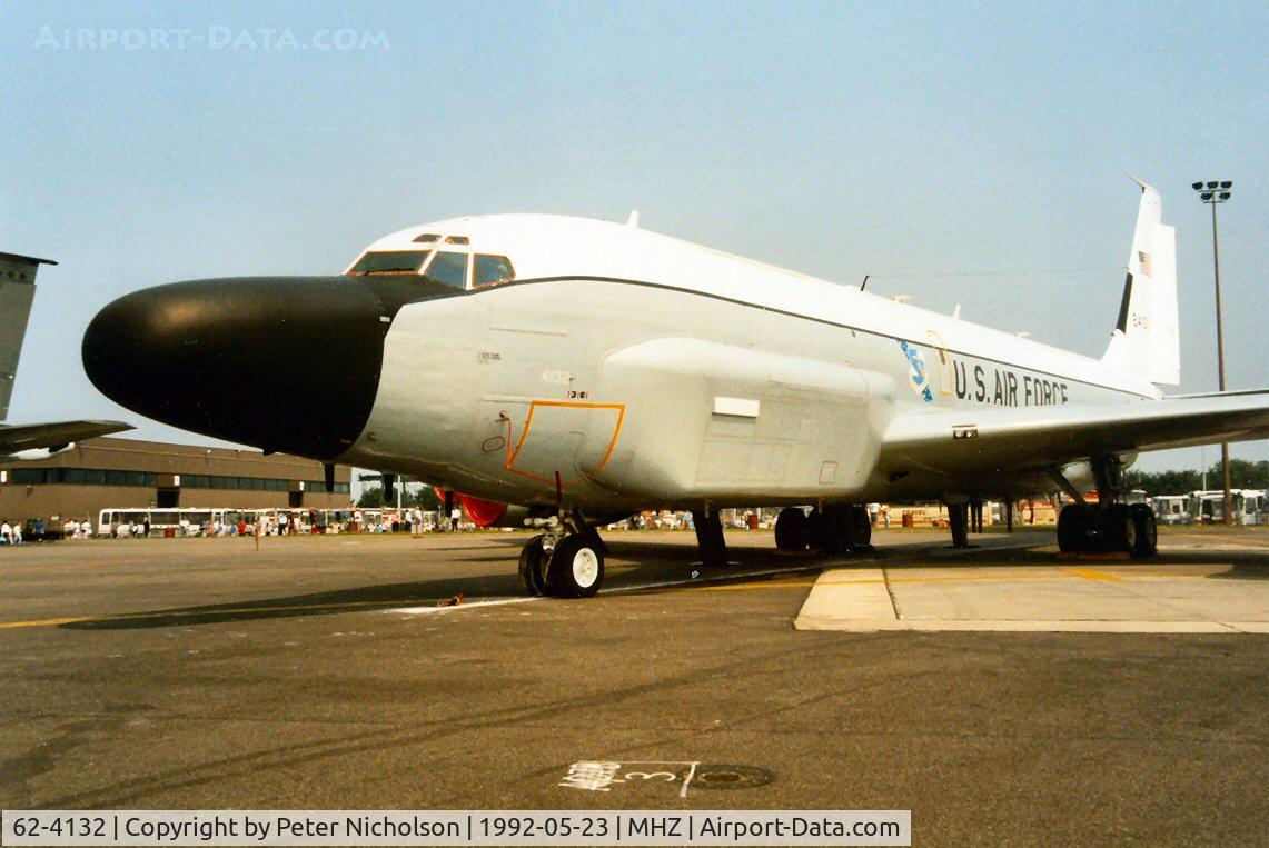 62-4132, 1962 Boeing RC-135W Rivet Joint C/N 18472, Rivet Joint intelligence aircraft of Offutt AFB's 55 Wing on display at the 1992 Mildenhall Air Fete.