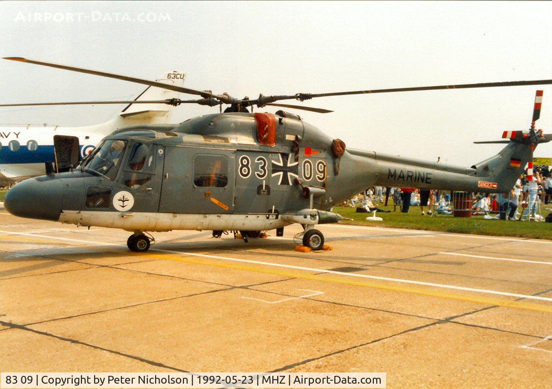 83 09, Westland Lynx Mk.88 C/N 263, Lynx Mk.88 of MFG-3 in the static display at the 1992 Mildenhall Air Fete.