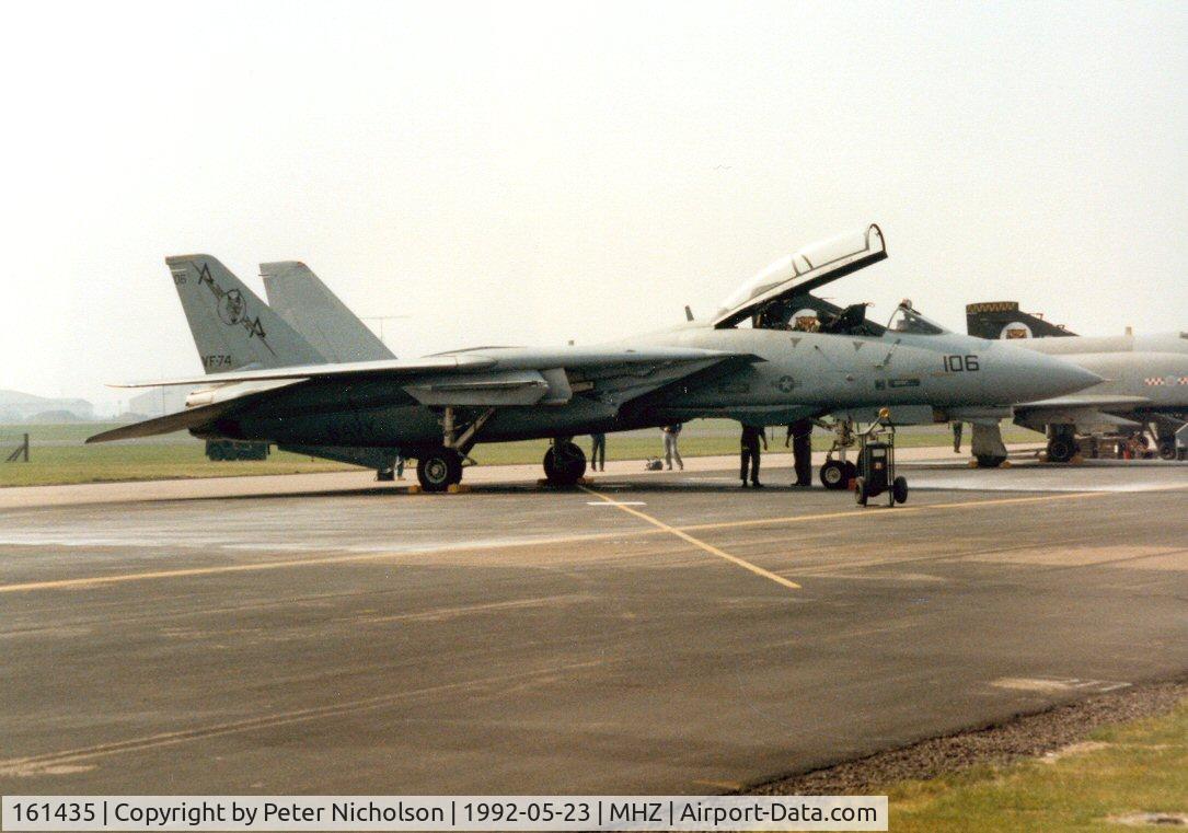 161435, Grumman F-14A Tomcat C/N 445, F-14B Tomcat of Fighter Squadron VF-74 on the flight-line at the 1992 Mildenhall Air Fete.