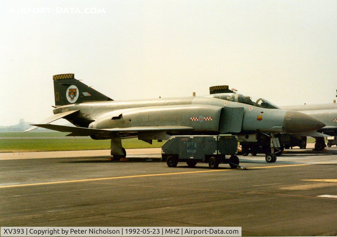 XV393, 1968 McDonnell Douglas Phantom FGR2 C/N 2791/9223, Phantom FGR.2 of 74 Squadron at RAF Wattisham on display at the 1992 Mildenhall Air Fete.