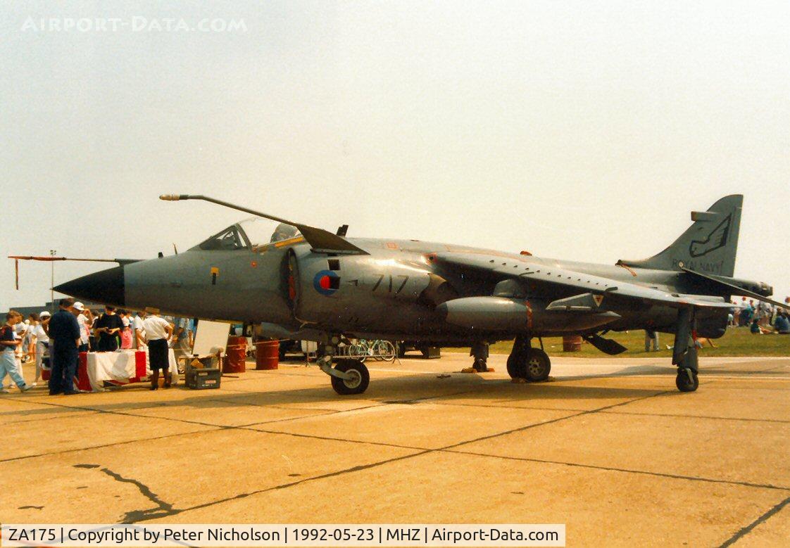 ZA175, 1981 British Aerospace Sea Harrier FRS.1 C/N 41H-912026/P23, Another view of the 899 Squadron Sea Harrier FRS.1 on display at the 1992 Mildenhall Air Fete.