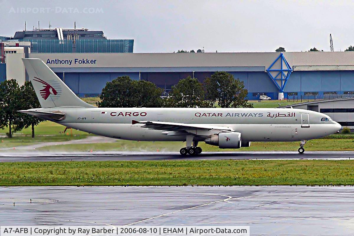 A7-AFB, 1991 Airbus A300B4-622R C/N 614, Airbus A300B4-622RF [614] (Qatar Airways) Schiphol~PH 10/08/2006.  A300 freighter seen departing Amsterdam Schiphol in a rain storm.