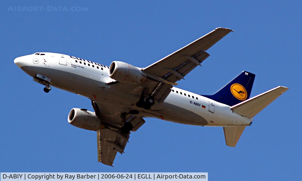 D-ABIY, 1991 Boeing 737-530 C/N 25243, Boeing 737-530 [25243] (Lufthansa) Home~G 24/06/2006. Seen on approach 27R at Heathrow.