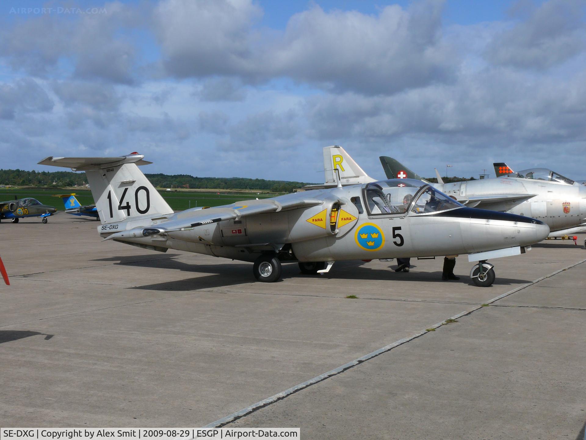 SE-DXG, 1968 Saab Sk60E C/N 60-140, SAAB SK60E SE-DXG Swedish Air Force Historic Flight painted as 60140/140/5