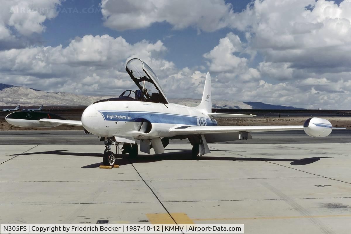 N305FS, 1954 Canadair T-33AN Silver Star 3 C/N T33-159, Flight Systems T-33A at Mojave
