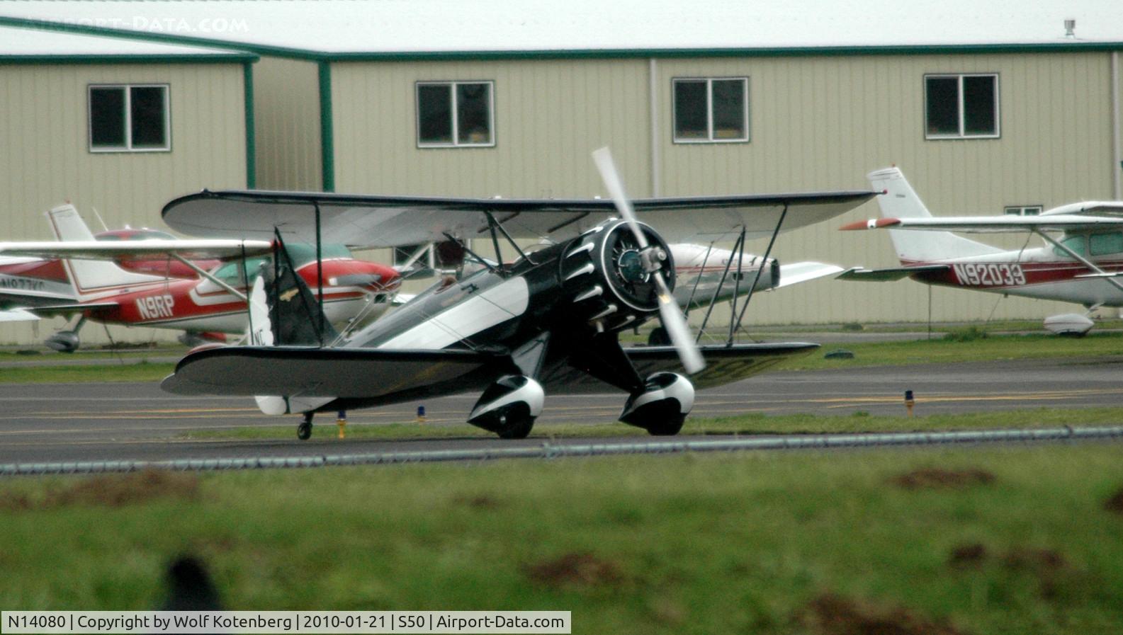 N14080, 1934 Waco YMF-3 C/N 4209, saw him again, quiet as a mouse