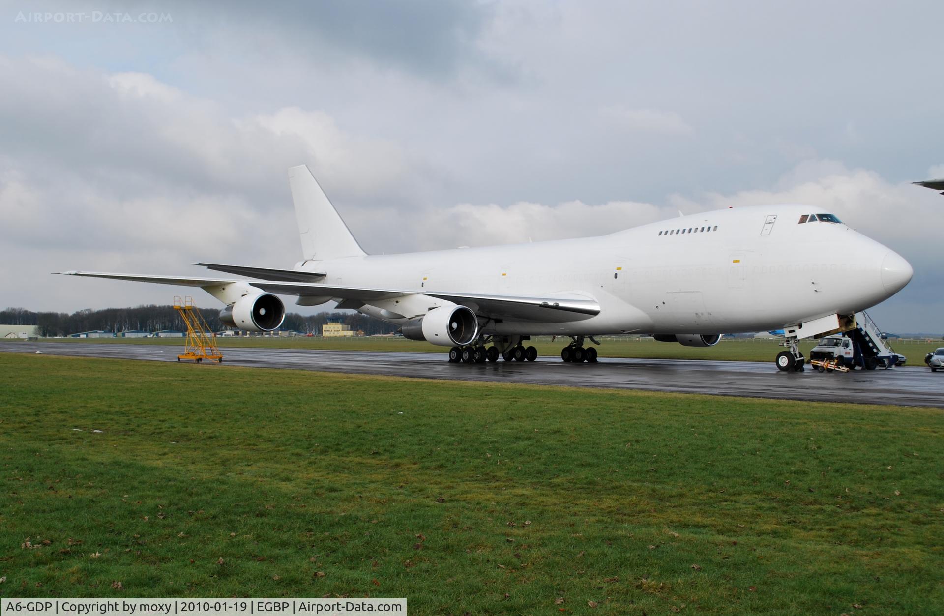 A6-GDP, 1975 Boeing 747-2B4B C/N 21098, B747-200F for recycling Kemble. Shame, it's a smart aeroplane. I cleared it thru customs.