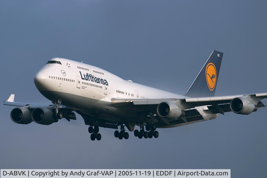 D-ABVK, 1991 Boeing 747-430 C/N 25046, Lufthansa 747-400