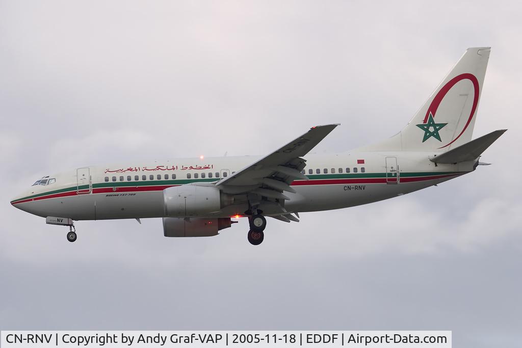 CN-RNV, 2002 Boeing 737-7B6 C/N 28988, Royal Air Maroc 737-700