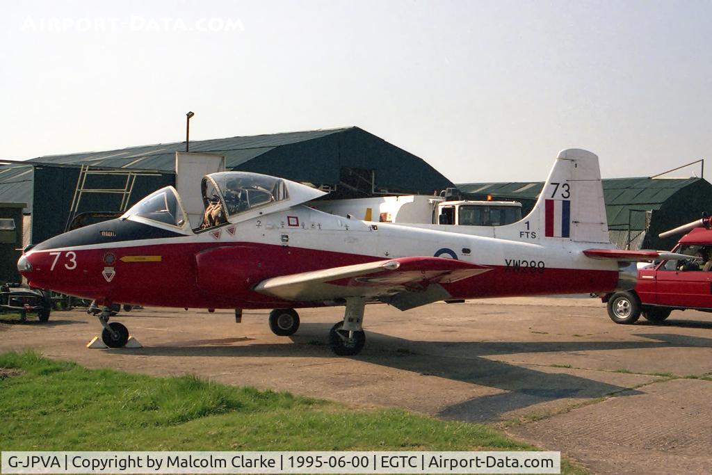 G-JPVA, 1971 BAC 84 Jet Provost T.5A C/N EEP/JP/953, BAC 84 Jet Provost T5A at Cranfield Airfield in 1995. Formerly XW289 with the RAF.