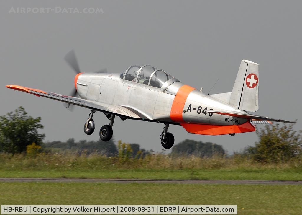 HB-RBU, 1958 Pilatus P3-05 C/N 484-33, Pilatus P-3 A-848