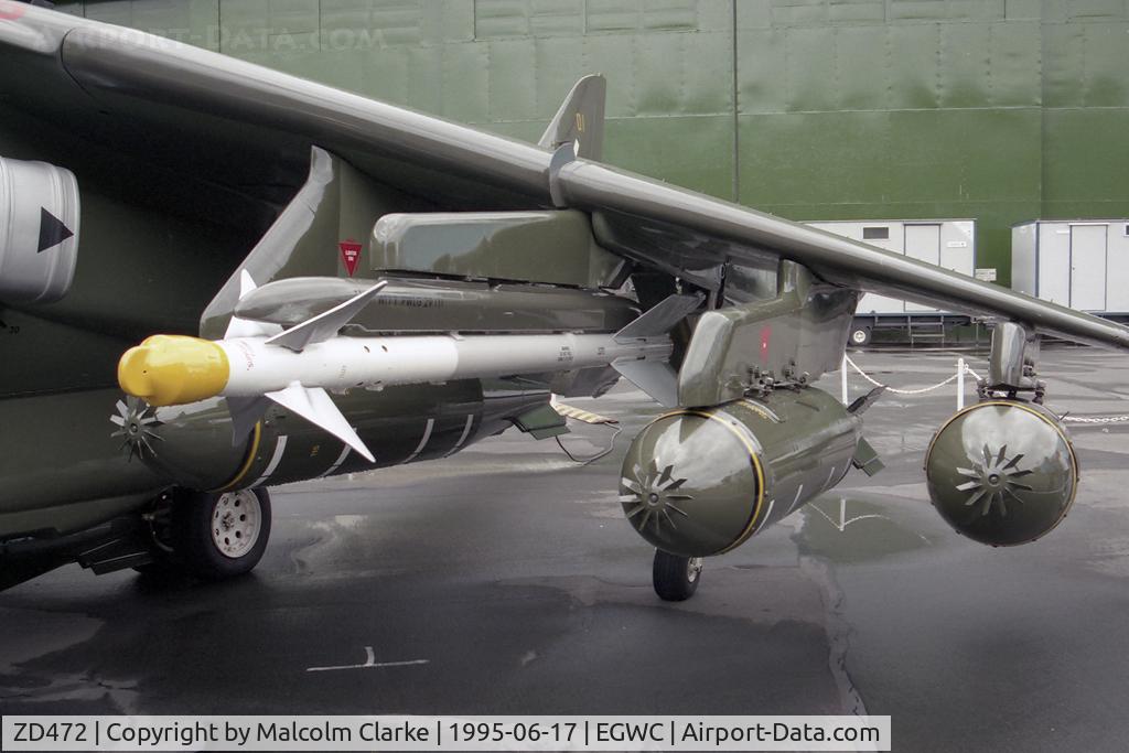 ZD472, British Aerospace Harrier GR.5 replica C/N BAPC 192, British Aerospace Harrier GR5 replica at RAF Cosford in 1995.