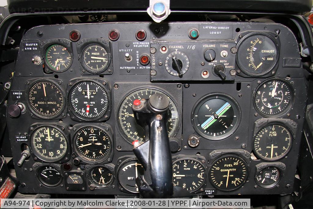 A94-974, 1957 Commonwealth CA-27 Sabre Mk.32 C/N CA27-74, Commonwelth CA-27 Sabre Mk32 at Classic Jets, Parafield Airport, South Australia in 2008.