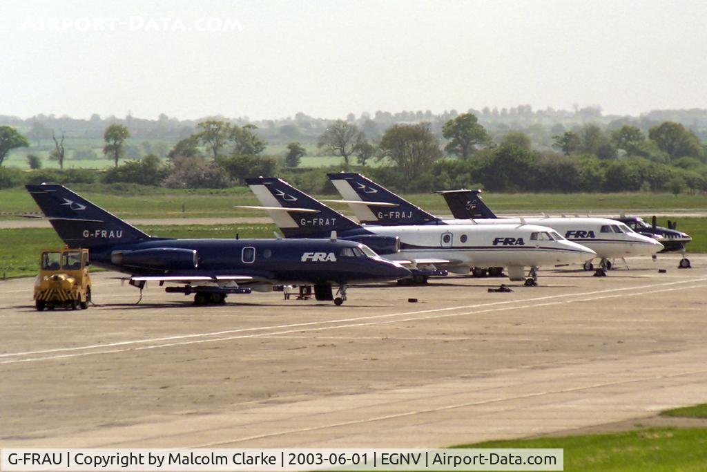 G-FRAU, 1967 Dassault Falcon (Mystere) 20C C/N 97, Dassault Falcon Mystere 20DC at Durham Tees Valley in 2003.