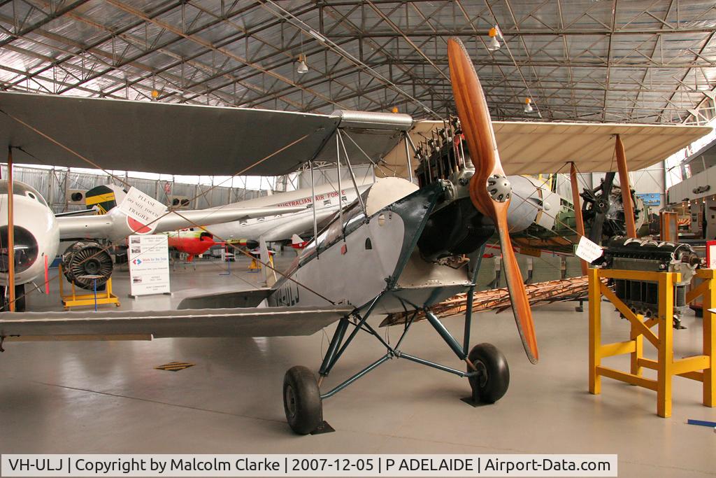 VH-ULJ, De Havilland DH-60G Gypsy Moth C/N 1074, De Havilland DH.60 Moth in The South Australian Aviation Museum, Port Adelaide, South Australia in 2007.
