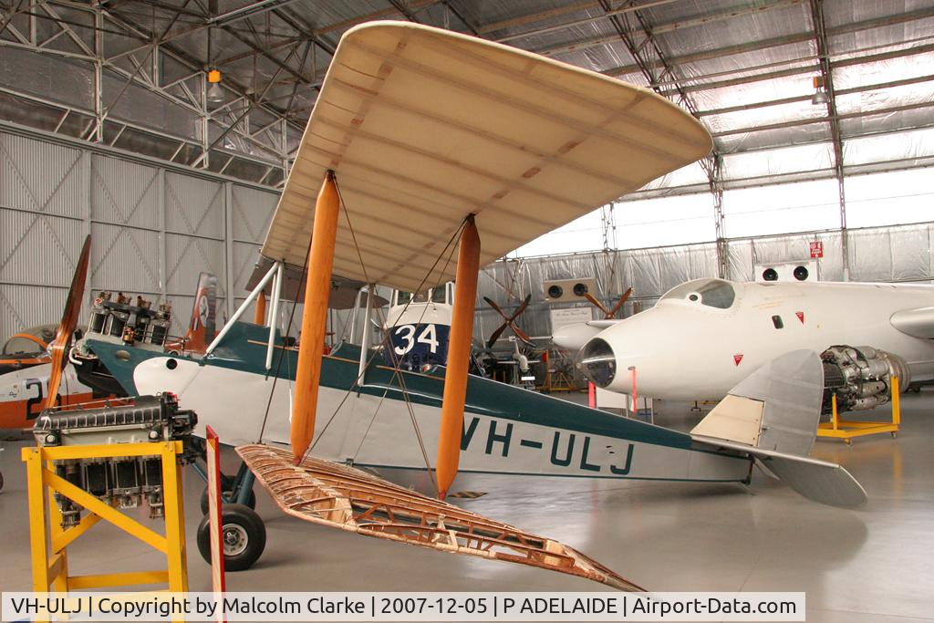 VH-ULJ, De Havilland DH-60G Gypsy Moth C/N 1074, De Havilland DH.60 Moth in The South Australian Aviation Museum, Port Adelaide, South Australia in 2007.