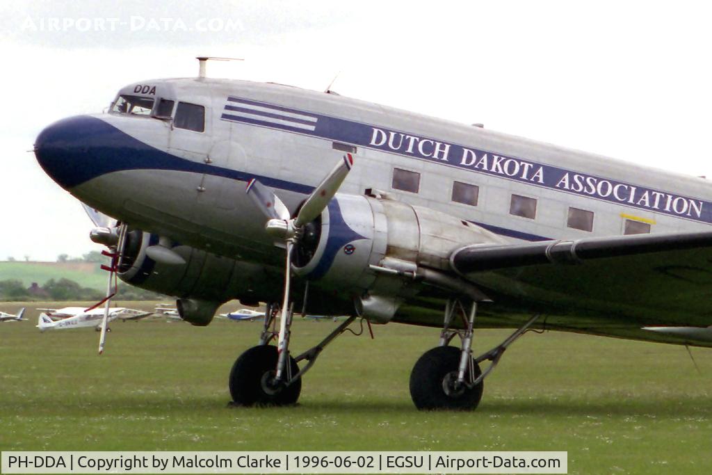 PH-DDA, 1943 Douglas C-47A-70-DL Skytrain C/N 19109, Douglas C-47A-70-DL Skytrain at Duxford Airfield in 1996.