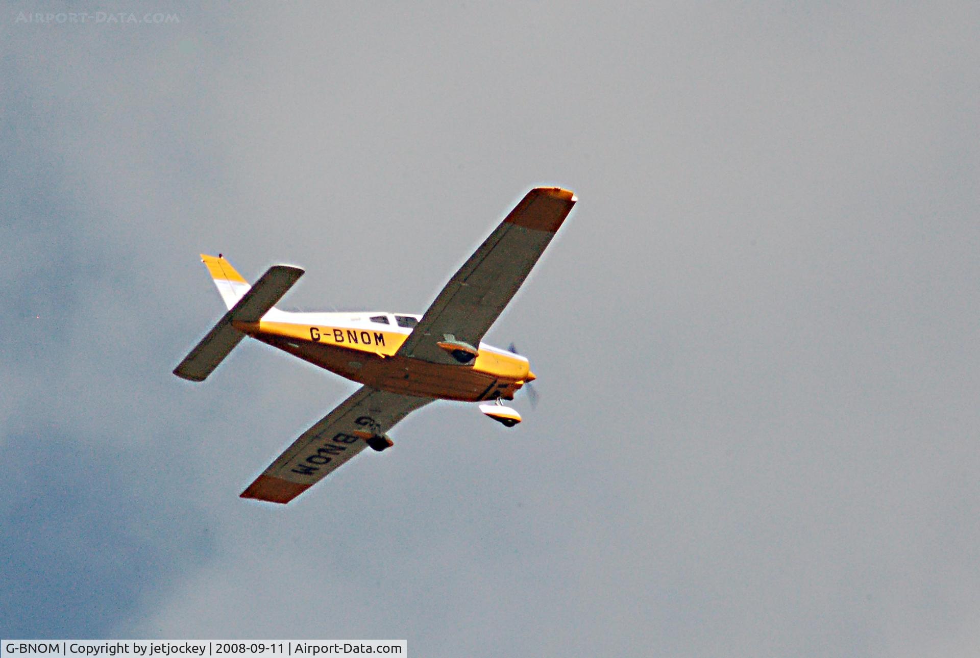 G-BNOM, 1987 Piper PA-28-161 Cherokee Warrior II C/N 2816024, Another passing over