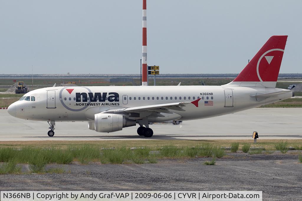 N366NB, 2003 Airbus A319-114 C/N 2026, Nortwest A319