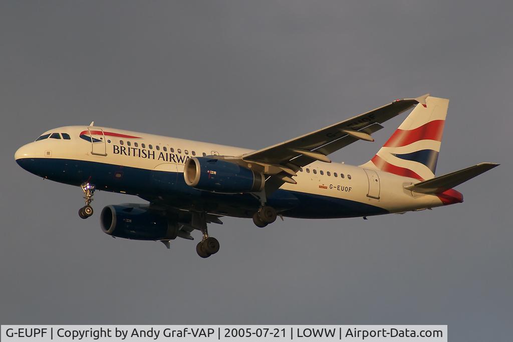 G-EUPF, 2000 Airbus A319-131 C/N 1197, British Airways A319