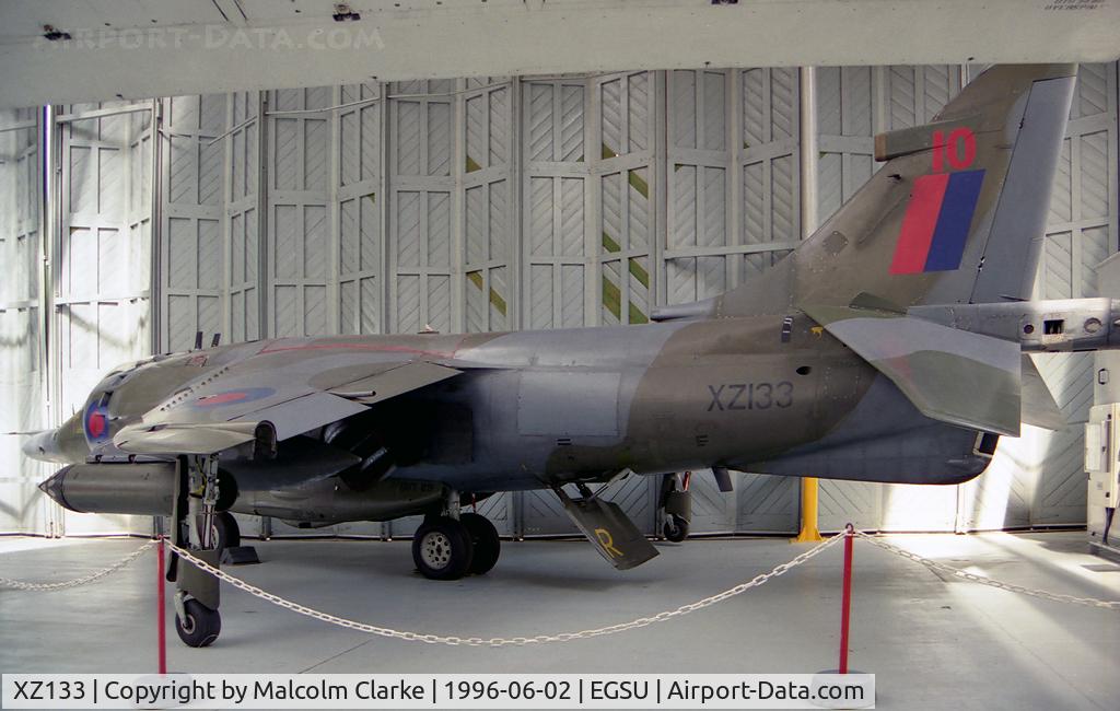 XZ133, 1976 Hawker Siddeley Harrier GR.3 C/N 712192, Hawker Siddeley Harrier GR3 at the Imperial War Museum, Duxford in 1996.