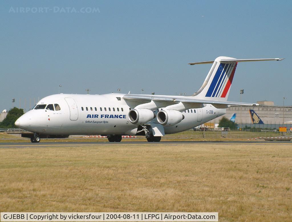 G-JEBB, 1991 British Aerospace BAe.146-300 C/N E3185, British European, operating for Air France.