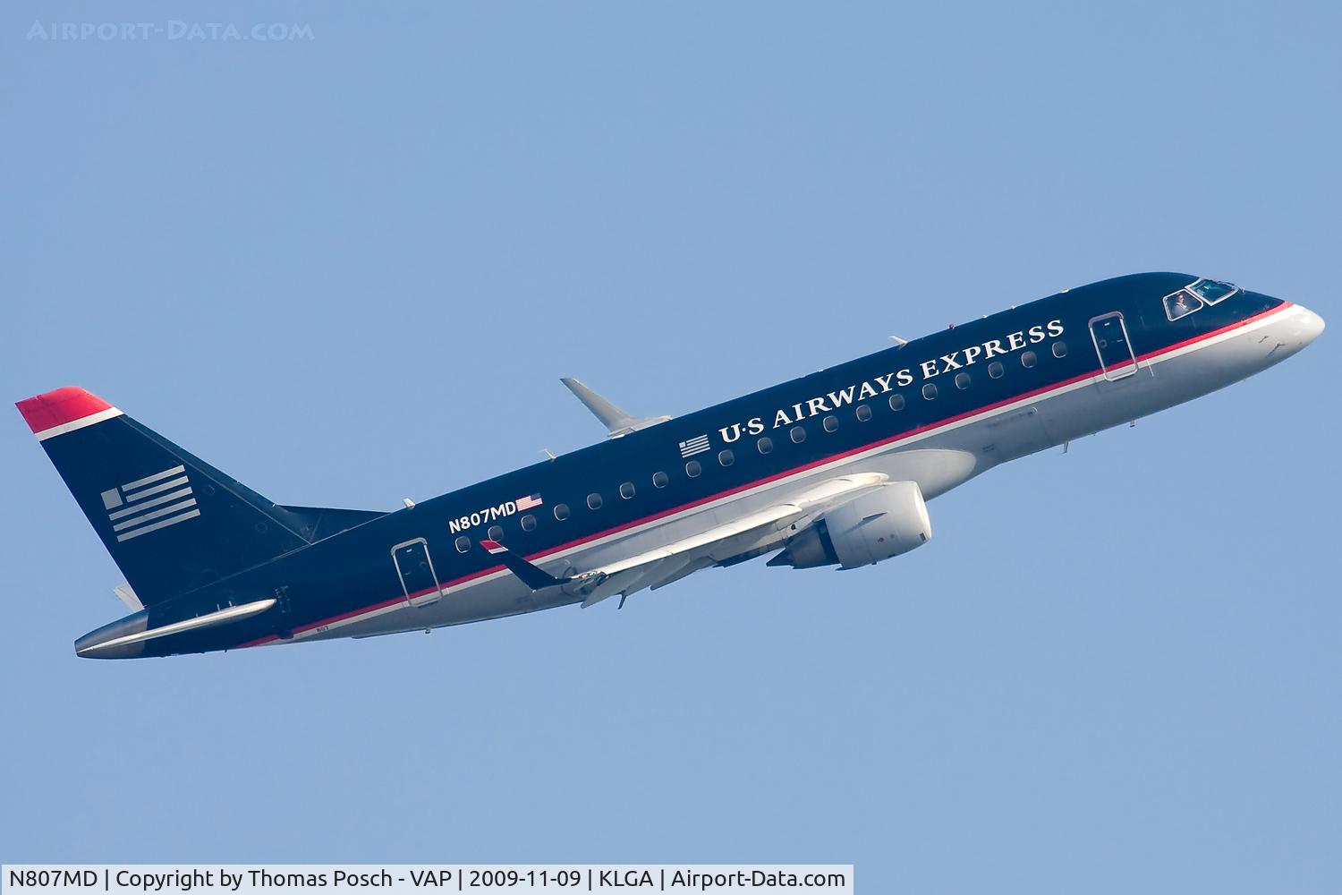N807MD, 2004 Embraer 170SU (ERJ-170-100SU) C/N 17000020, US Airways Express