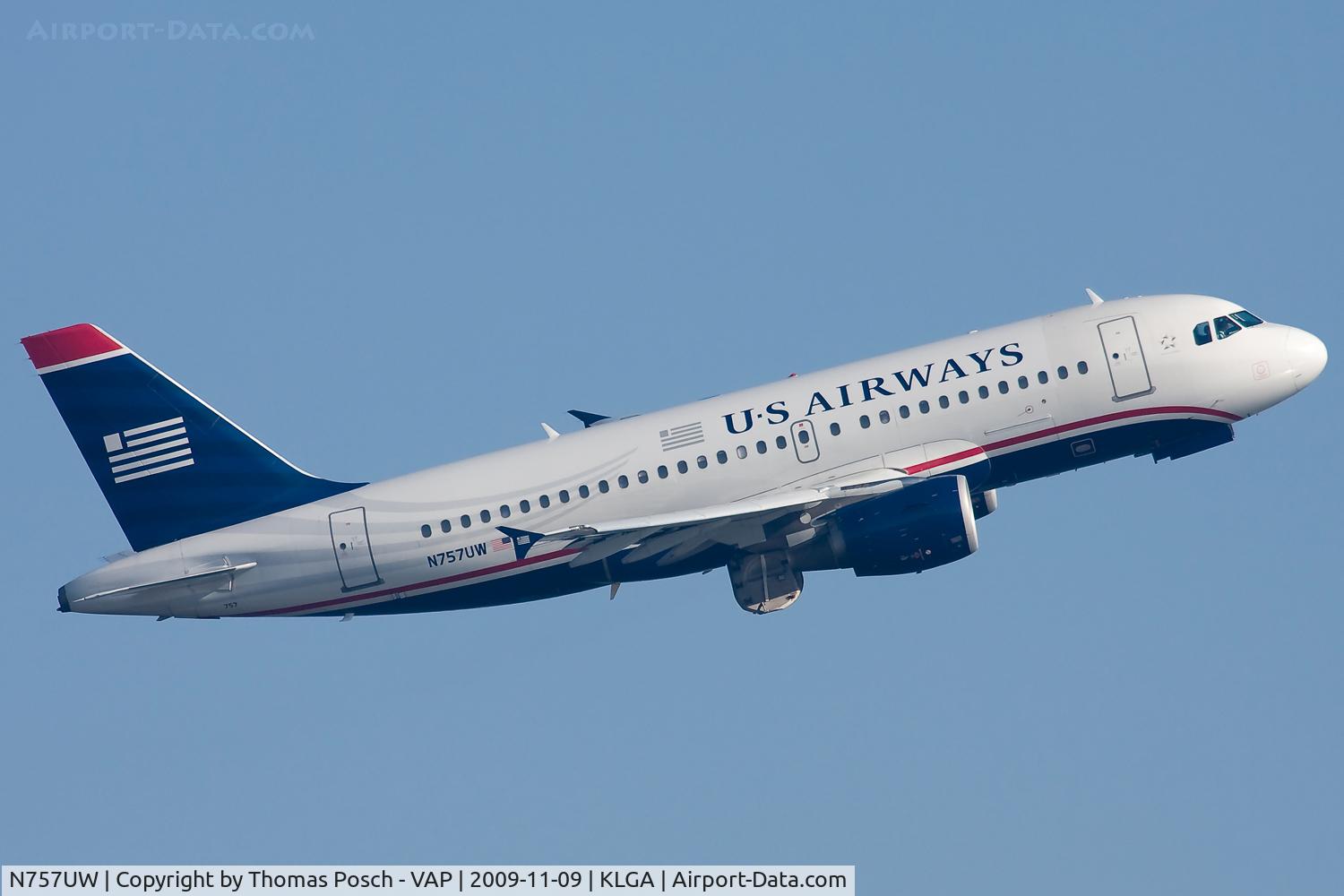 N757UW, 2000 Airbus A319-112 C/N 1342, US Airways