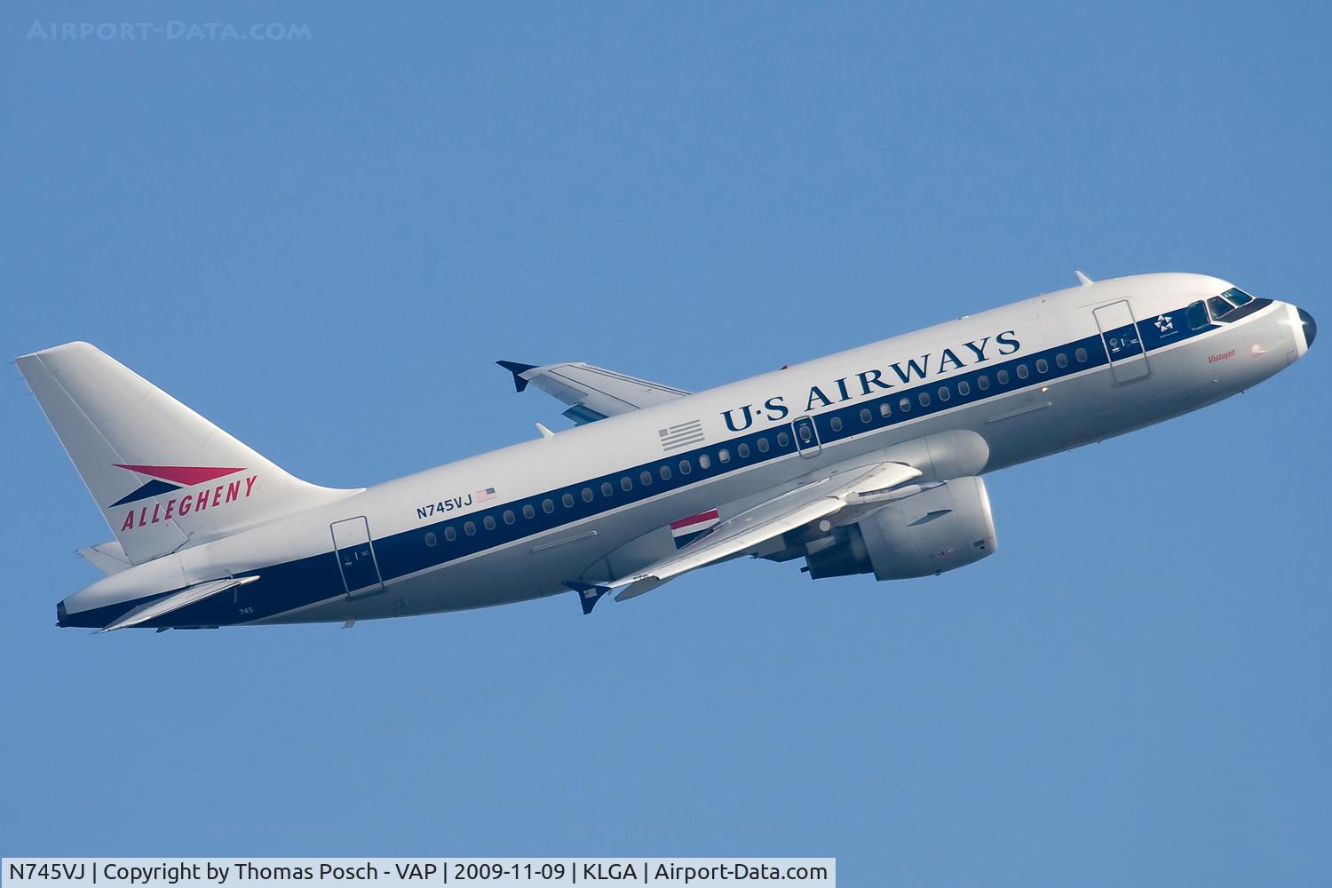 N745VJ, 2000 Airbus A319-112 C/N 1289, US Airways