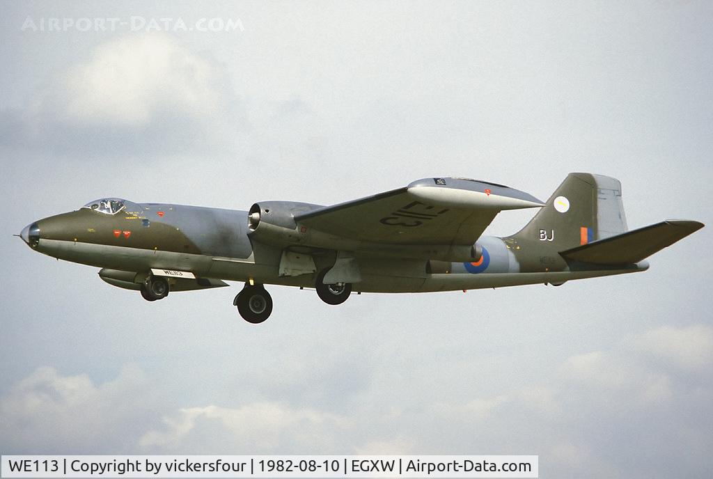 WE113, English Electric Canberra B.2 C/N EEP71076, Royal Air Force. Operated by 231 OCU and coded 'BJ'.